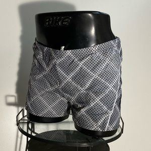 Large Speedo grey, black, and white drag suit